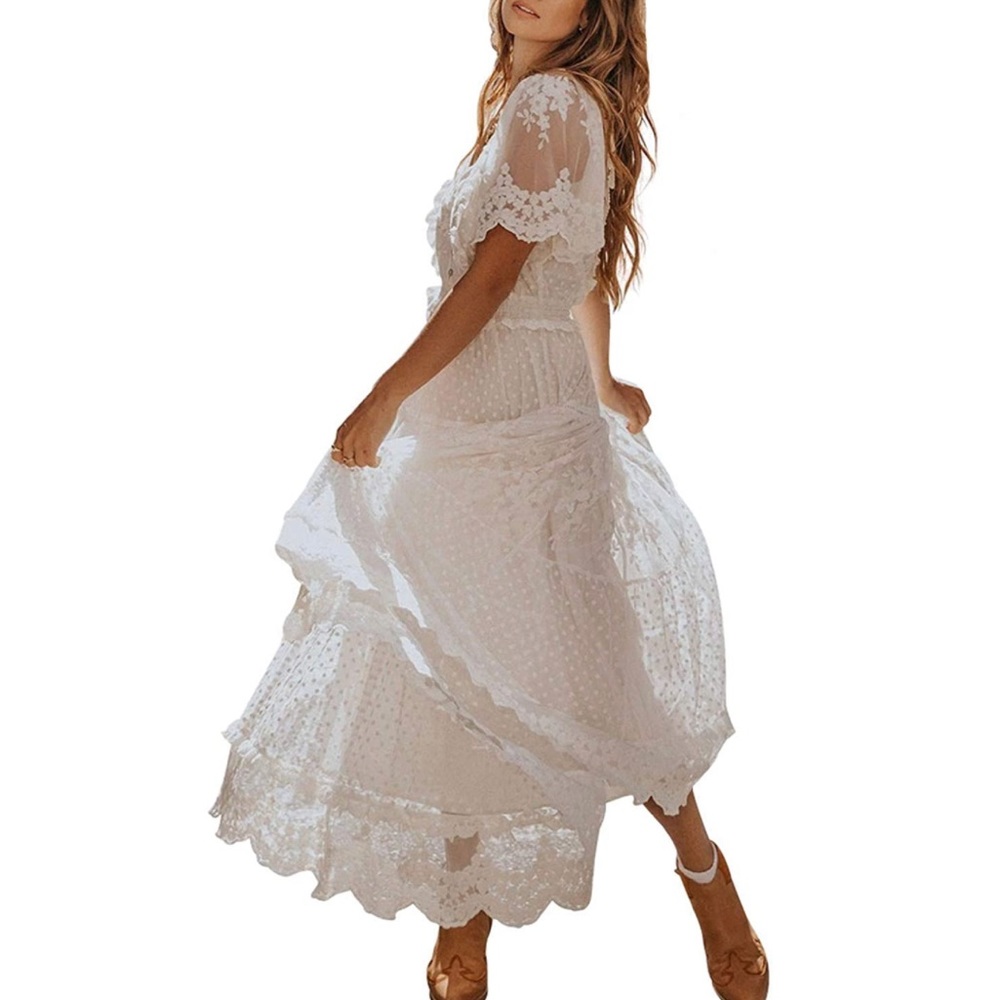 Floral Lace Maxi Dress